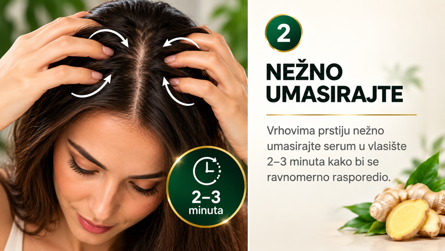 Nežno umasirajte